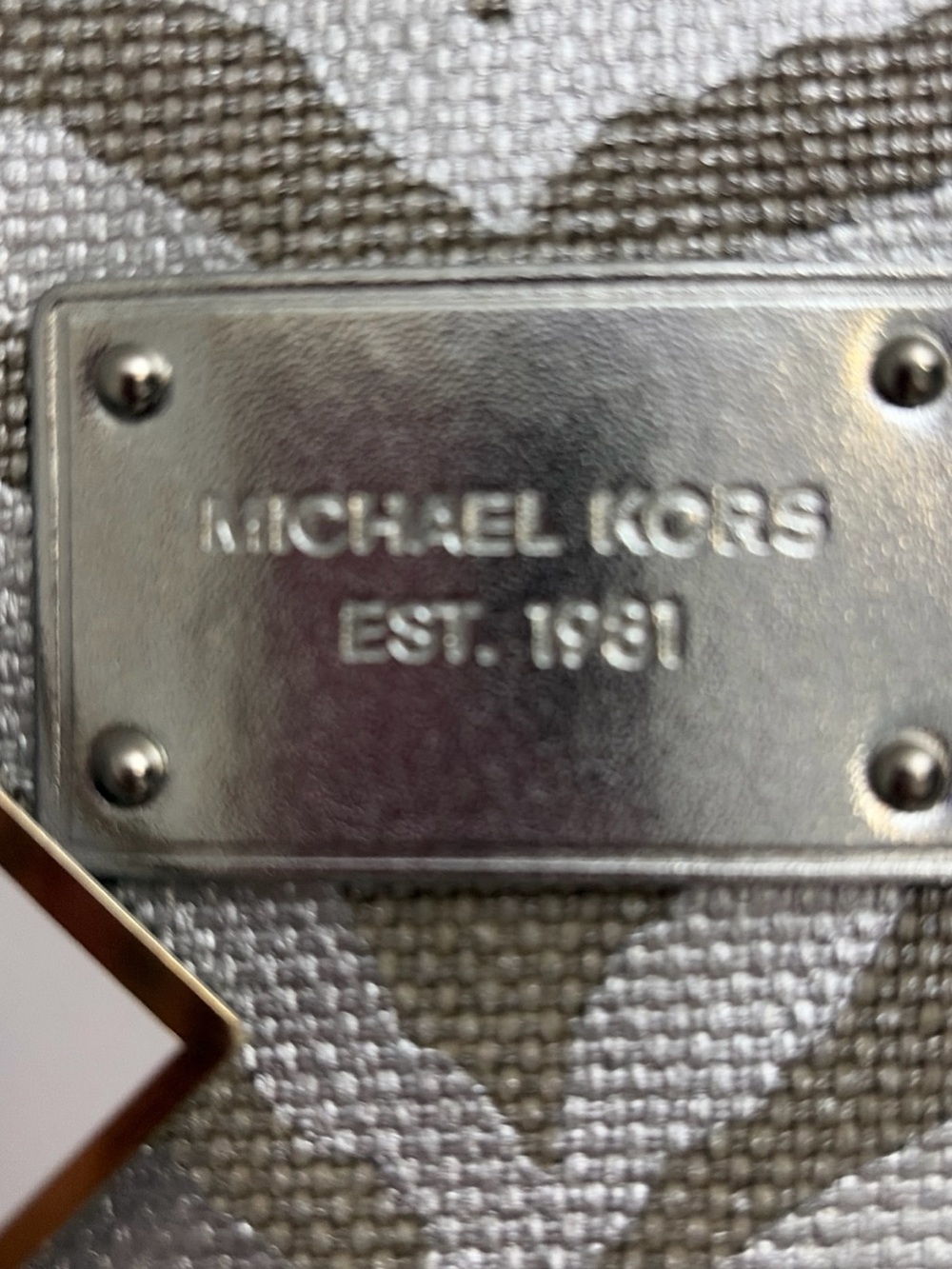 Michael Kors New! Zebra-Print Metallic Tote in Silver and Gold - Picture 4 of 9